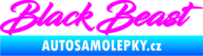 Samolepka Black Beast nápis Fluorescentní růžová