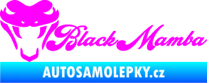 Samolepka Black mamba nápis Fluorescentní růžová