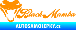 Samolepka Black mamba nápis oranžová