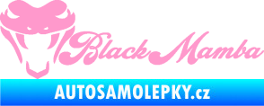 Samolepka Black mamba nápis světle růžová
