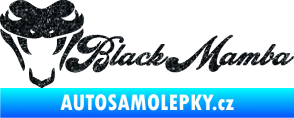 Samolepka Black mamba nápis Ultra Metalic černá