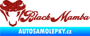 Samolepka Black mamba nápis Ultra Metalic červená