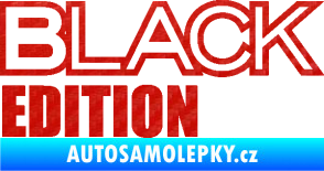 Samolepka Black edition 3D karbon červený