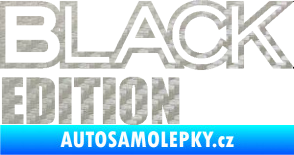 Samolepka Black edition 3D karbon stříbrný