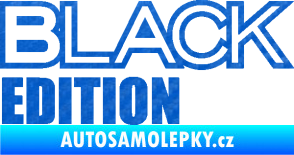 Samolepka Black edition 3D karbon modrý