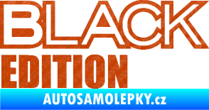 Samolepka Black edition 3D karbon oranžový