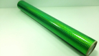 Samolepka Fantasy 1/4 mosaic fluorescent green PRIME, fluor. zelená folie s holografickým efektem