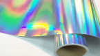 Samolepka Fantasy rainbow silver PRIME, stříbrná zrcadlová duhová folie s holografickým efektem