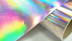 Samolepka Fantasy rainbow silver PRIME, stříbrná zrcadlová duhová folie s holografickým efektem
