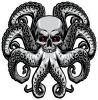 Barevná chobotnice 007 lebka