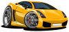 Barevné auto 031 pravá karikatura Lamborghini Huracan