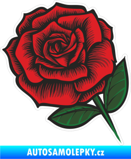 Samolepka Barevná růže 005 levá