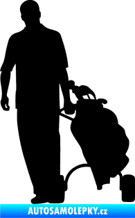 Samolepka Golfista 009 levá černá