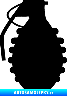 Samolepka Granát 002 levá černá