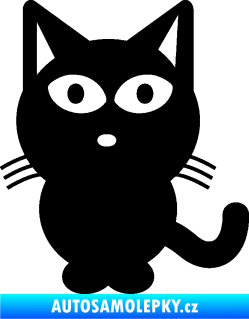 Samolepka Kočka 034 levá černá