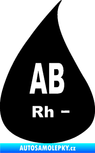 Samolepka Krevní skupina AB Rh- kapka černá