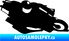 Samolepka Motorka 007 pravá silniční motorky černá