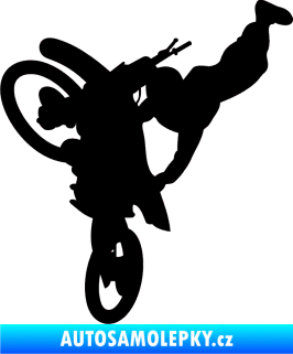 Samolepka Motorka 032 levá motokros freestyle černá