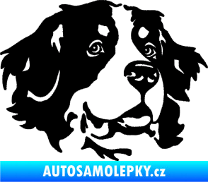 Samolepka Pes 131 pravá bernský salašnický pes černá