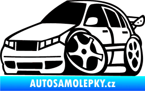 Samolepka Škoda Fabia 001 karikatura levá černá
