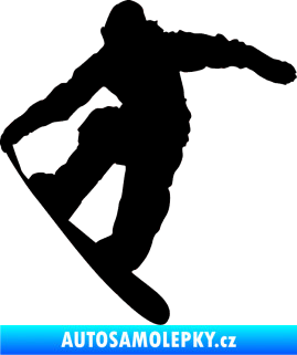 Samolepka Snowboard 019 pravá černá