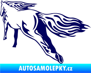 Samolepka Animal flames 009 levá kůň tmavě modrá