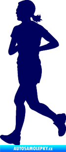Samolepka Běžkyně 001 levá jogging tmavě modrá
