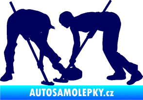 Samolepka Curling team 002 levá tmavě modrá