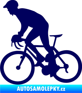 Samolepka Cyklista 003 levá tmavě modrá