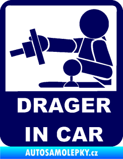 Samolepka Drager in car 004 tmavě modrá