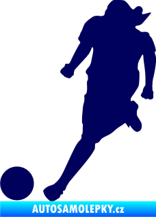 Samolepka Fotbalista 003 levá tmavě modrá