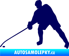 Samolepka Hokejista 002 levá tmavě modrá
