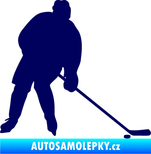 Samolepka Hokejista 005 pravá tmavě modrá
