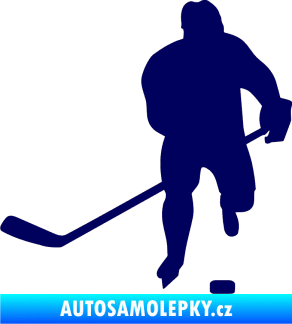 Samolepka Hokejista 008 levá tmavě modrá