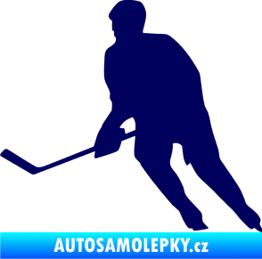 Samolepka Hokejista 013 levá tmavě modrá