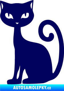 Samolepka Kočka 009 levá tmavě modrá