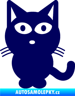 Samolepka Kočka 034 levá tmavě modrá