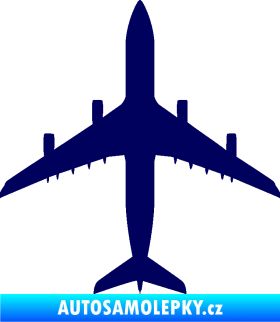 Samolepka Letadlo 005 tmavě modrá