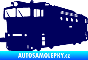 Samolepka Lokomotiva 001 levá tmavě modrá