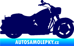 Samolepka Motorka 045 pravá Harley Davidson tmavě modrá