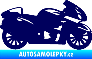 Samolepka Motorka 048 pravá silniční tmavě modrá