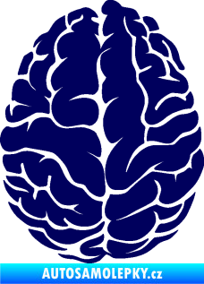 Samolepka Mozek 001 levá tmavě modrá