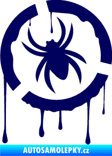 Samolepka Pavouk 001  levá tmavě modrá