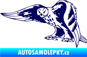 Samolepka Predators 094 levá sova tmavě modrá