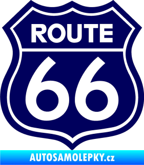 Samolepka Route 66 - jedna barva tmavě modrá