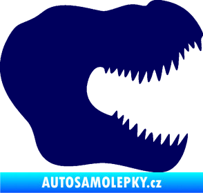 Samolepka Tyrannosaurus Rex lebka 001 pravá tmavě modrá