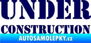 Samolepka Under construction nápis tmavě modrá