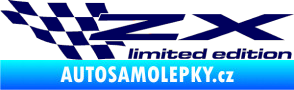 Samolepka ZX limited edition levá tmavě modrá