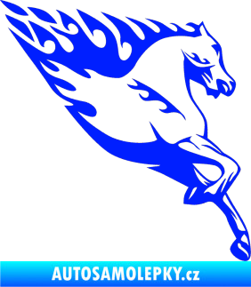 Samolepka Animal flames 002 pravá kůň modrá dynamic