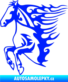 Samolepka Animal flames 005 levá kůň modrá dynamic